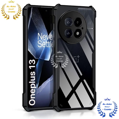 Picture of Shockproof & Transparent Crystal Clear Back Cover Case / Matte Protective Lens Flexible Back Cover for OnePlus 13 5G / 1+ 13 5G | Slim Silicone Cover with Soft Lining Shockproof Full Body Bumper Case