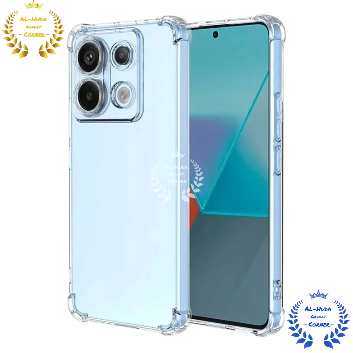 Picture of Shockproof & Transparent Crystal Clear Back Cover Case / Matte Protective Lens Flexible Back Cover for Xiaomi Redmi Note 13 4G | Slim Silicone Cover with Soft Lining Shockproof Full Body Bumper Case