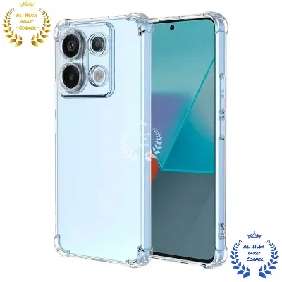 Picture of Shockproof & Transparent Crystal Clear Back Cover Case / Matte Protective Lens Flexible Back Cover for Xiaomi Redmi Note 13 4G | Slim Silicone Cover with Soft Lining Shockproof Full Body Bumper Case