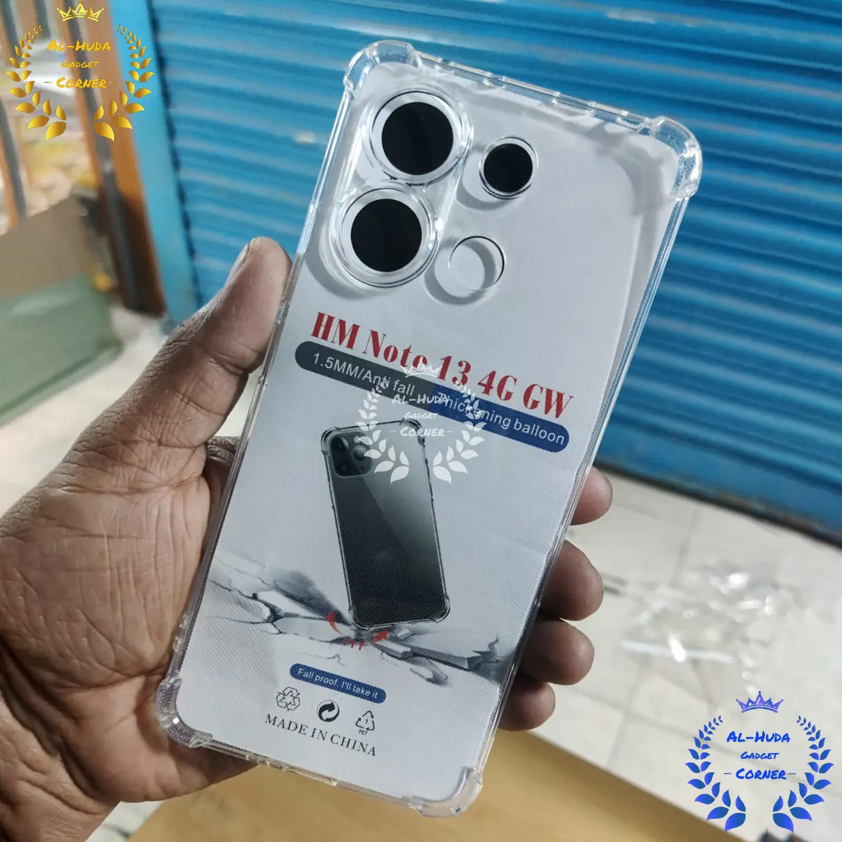 Picture of Shockproof & Transparent Crystal Clear Back Cover Case / Matte Protective Lens Flexible Back Cover for Xiaomi Redmi Note 13 4G | Slim Silicone Cover with Soft Lining Shockproof Full Body Bumper Case