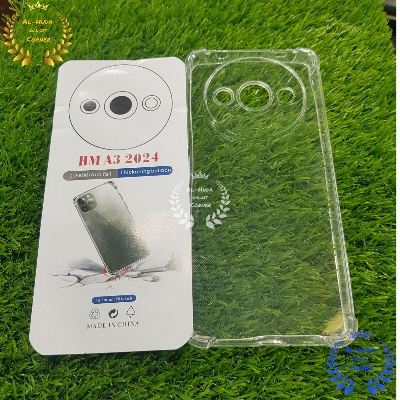 Picture of Shockproof & Transparent Crystal Clear Back Cover Case / Matte Protective Lens Flexible Back Cover for Xiaomi Redmi A3 2024 | Slim Silicone Cover with Soft Lining Shockproof Full Body Bumper Case