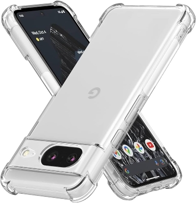 Picture of For Google Pixel  8   Silicone Case Crystal Clear Soft TPU Ultra-Thin Transparent Flexible Airbag Protective Back Case
