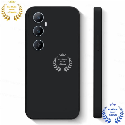 Picture of Shockproof & Transparent Crystal Clear Back Cover Case / Matte Protective Lens Flexible Back Cover for Realme C65 4G | Slim Silicone Cover with Soft Lining Shockproof Full Body Bumper Case