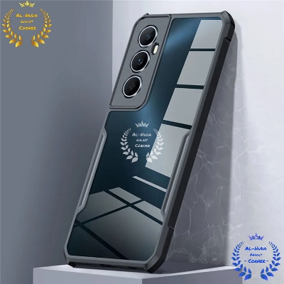 Picture of Shockproof & Transparent Crystal Clear Back Cover Case / Matte Protective Lens Flexible Back Cover for Realme C65 4G | Slim Silicone Cover with Soft Lining Shockproof Full Body Bumper Case