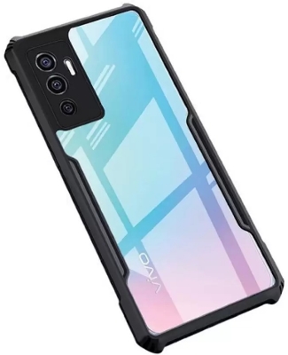 Picture of for Vivo v23e 4g/5g, vivo y75 4g (Clear, Black) Back Cover