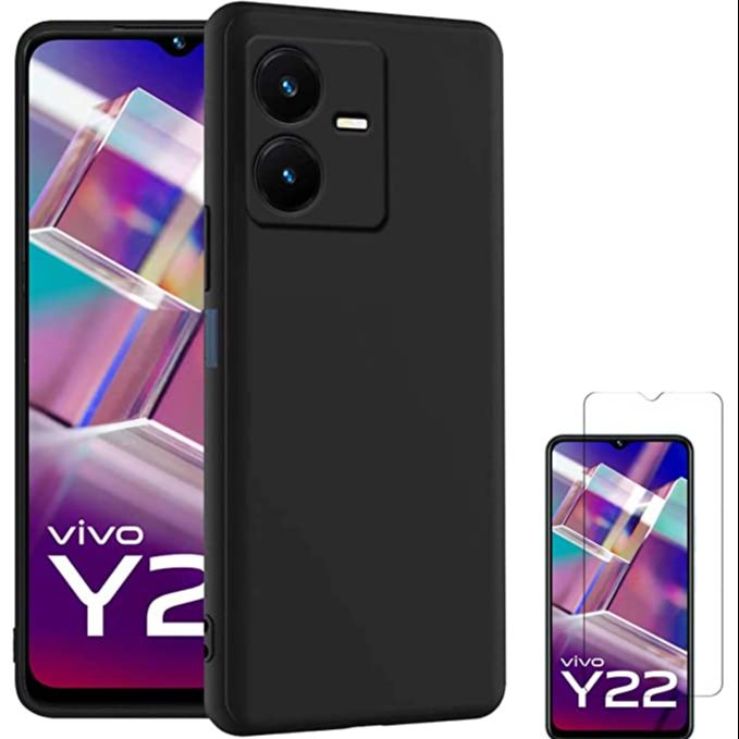Picture of VIVO Y22 / VIVO Y22s - Camera Lens Protection Very Soft Glossy Premium Silicone Back Case Cover