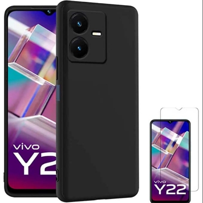 Picture of VIVO Y22 / VIVO Y22s - Camera Lens Protection Very Soft Glossy Premium Silicone Back Case Cover