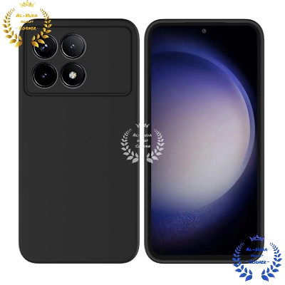 Picture of Shockproof & Transparent Crystal Clear Back Cover Case / Matte Protective Lens Flexible Back Cover for  Xiaomi Poco X6 Pro | Slim Silicone Cover with Soft Lining Shockproof Full Body Bumper Case
