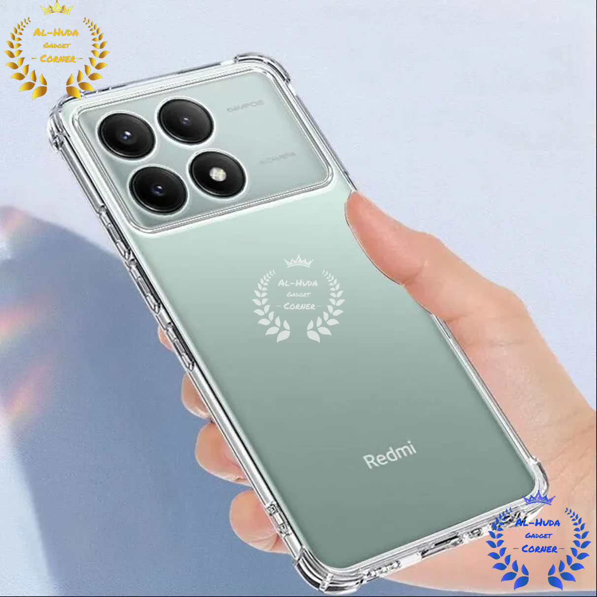 Picture of Shockproof & Transparent Crystal Clear Back Cover Case / Matte Protective Lens Flexible Back Cover for  Xiaomi Poco X6 Pro | Slim Silicone Cover with Soft Lining Shockproof Full Body Bumper Case