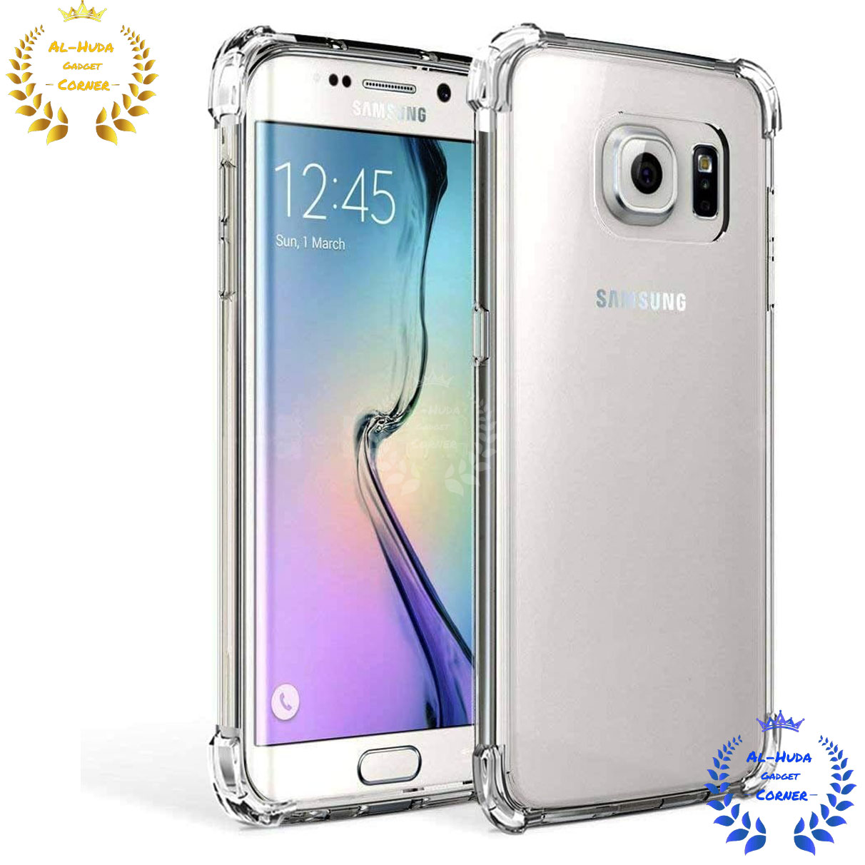 Picture of Shockproof & Transparent Crystal Clear Back Cover Case / Matte Protective Lens Flexible Back Cover for Samsung Galaxy S7 Edge | Slim Silicone Cover with Soft Lining Shockproof Full Body Bumper Case