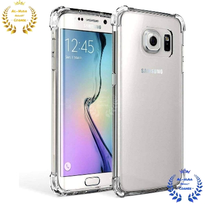 Picture of Shockproof & Transparent Crystal Clear Back Cover Case / Matte Protective Lens Flexible Back Cover for Samsung Galaxy S7 Edge | Slim Silicone Cover with Soft Lining Shockproof Full Body Bumper Case