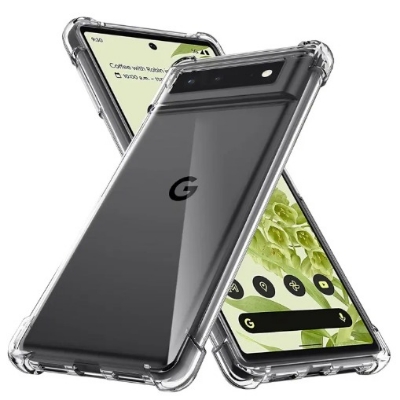 Picture of For Google Pixel 6A TPU Back Cover Shockproof Silicone Bumper - Transparent