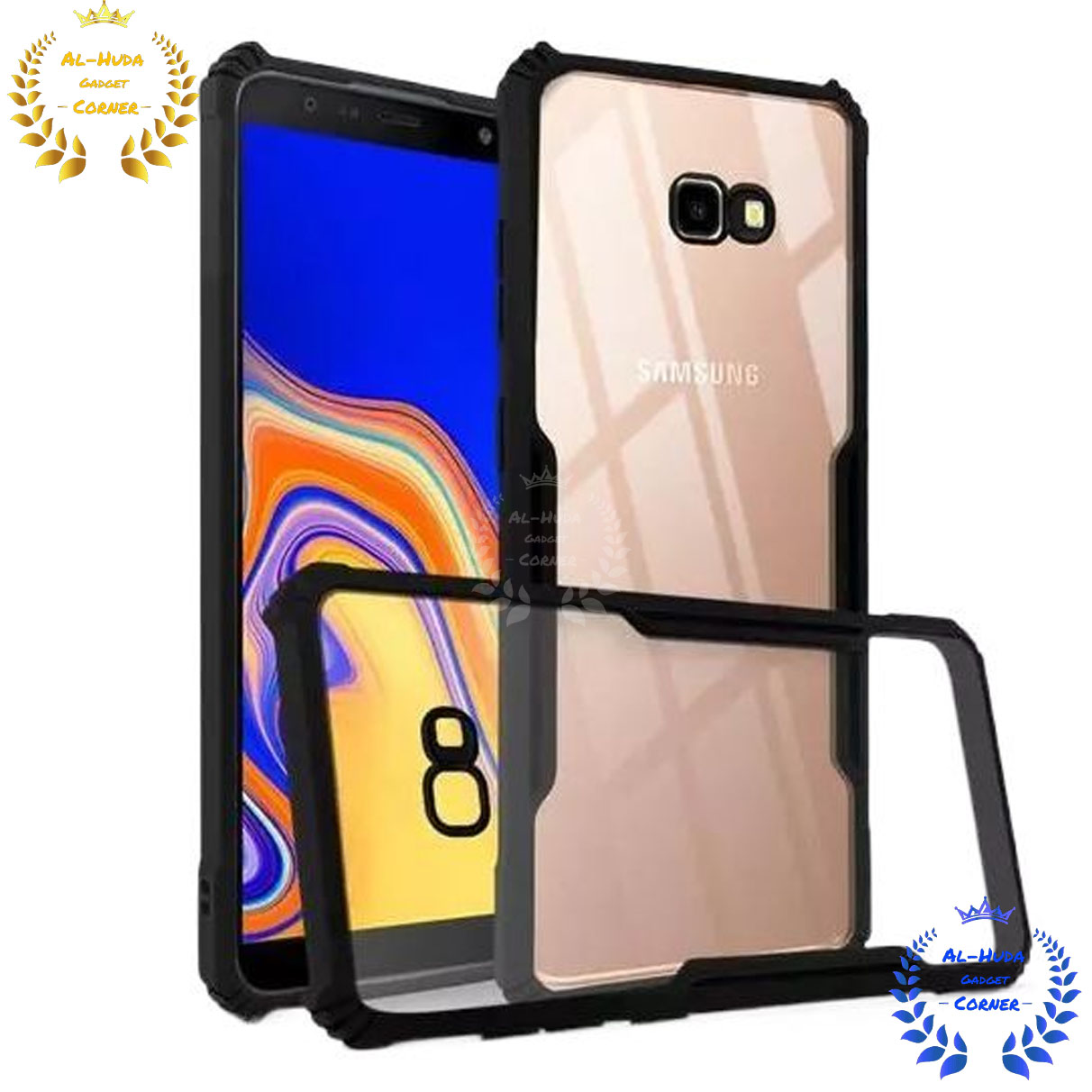 Picture of Shockproof & Transparent Crystal Clear Back Cover Case / Matte Protective Lens Flexible Back Cover for Samsung Galaxy J4+ / Samsung Galaxy J4 Plus | Slim Silicone Cover with Soft Lining Shockproof Full Body Bumper Case
