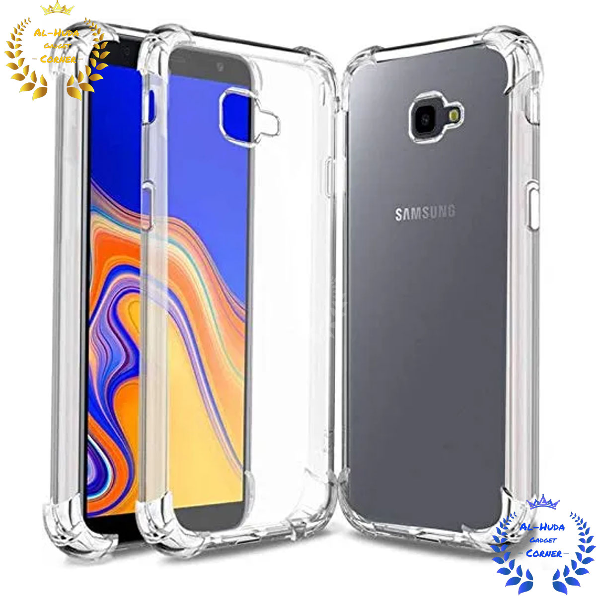 Picture of Shockproof & Transparent Crystal Clear Back Cover Case / Matte Protective Lens Flexible Back Cover for Samsung Galaxy J4+ / Samsung Galaxy J4 Plus | Slim Silicone Cover with Soft Lining Shockproof Full Body Bumper Case