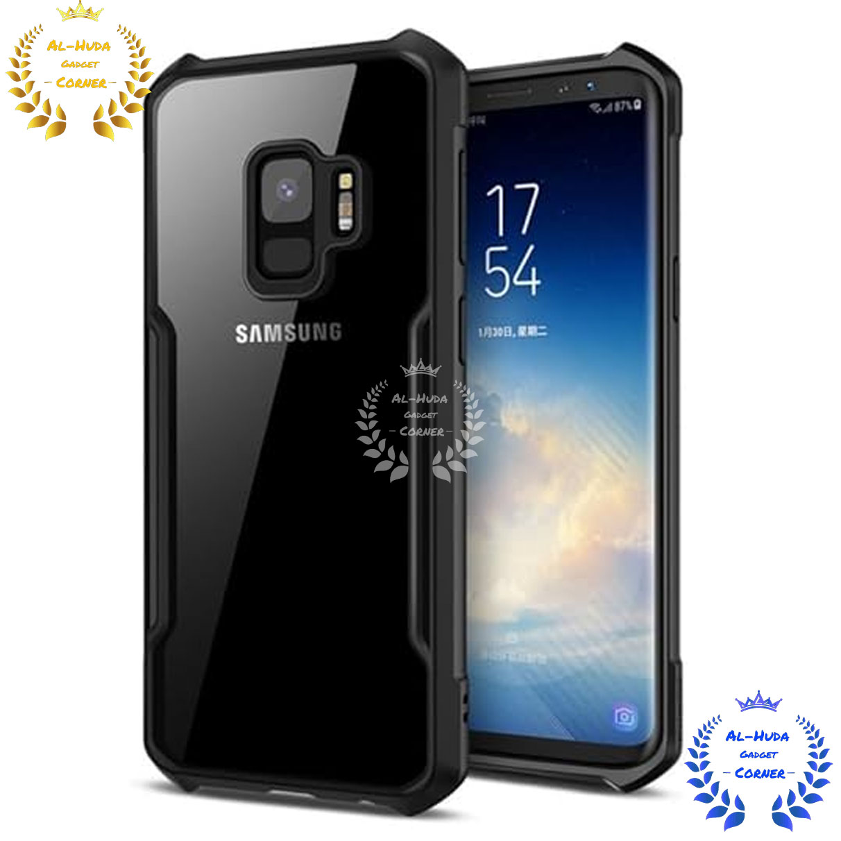 Picture of Shockproof & Transparent Crystal Clear Back Cover Case / Matte Protective Lens Flexible Back Cover for Samsung Galaxy S9 | Slim Silicone Cover with Soft Lining Shockproof Full Body Bumper Case