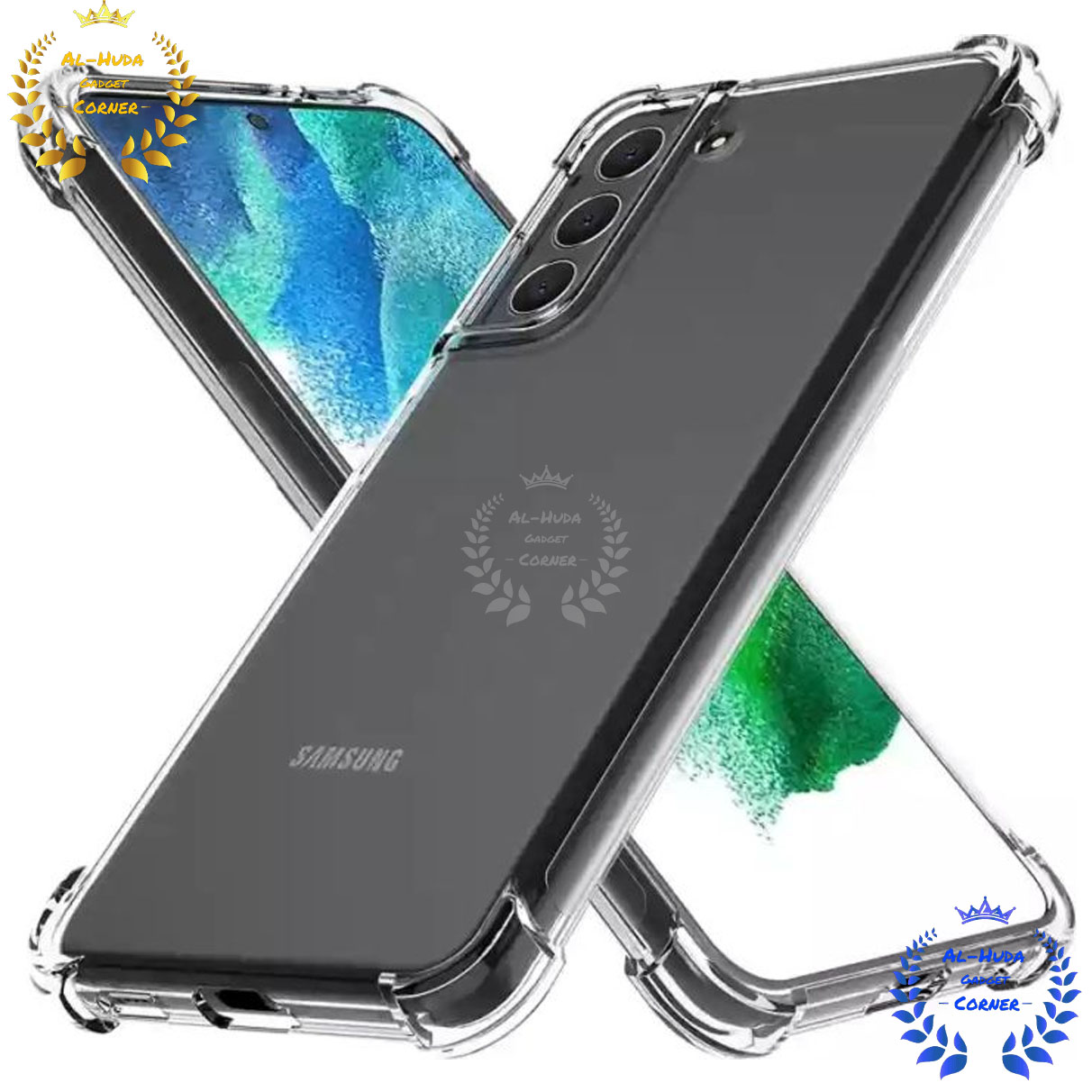 Picture of Shockproof & Transparent Crystal Clear Back Cover Case / Matte Protective Lens Flexible Back Cover for Samsung Galaxy S22 5G | Slim Silicone Cover with Soft Lining Shockproof Full Body Bumper Case
