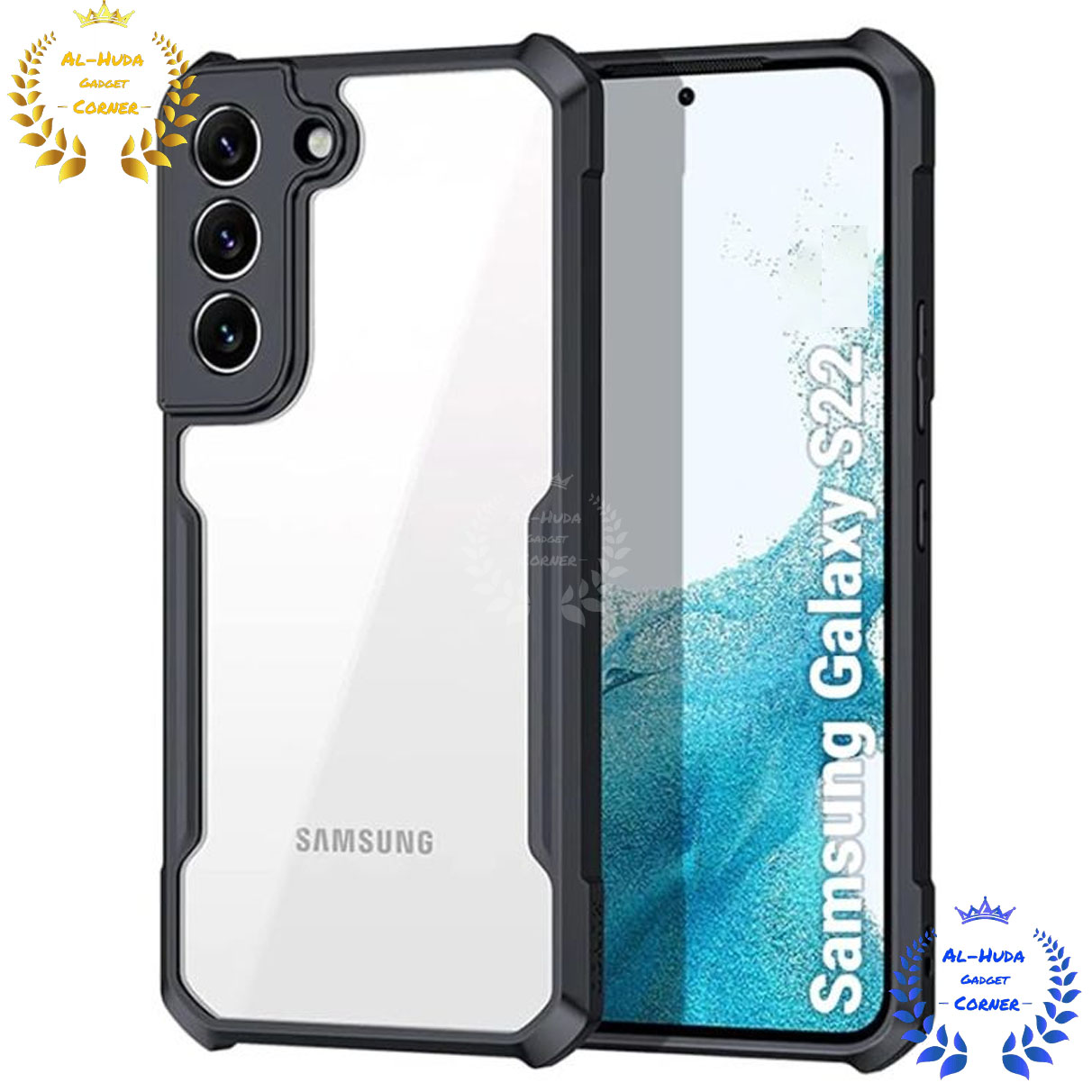 Picture of Shockproof & Transparent Crystal Clear Back Cover Case / Matte Protective Lens Flexible Back Cover for Samsung Galaxy S22 5G | Slim Silicone Cover with Soft Lining Shockproof Full Body Bumper Case