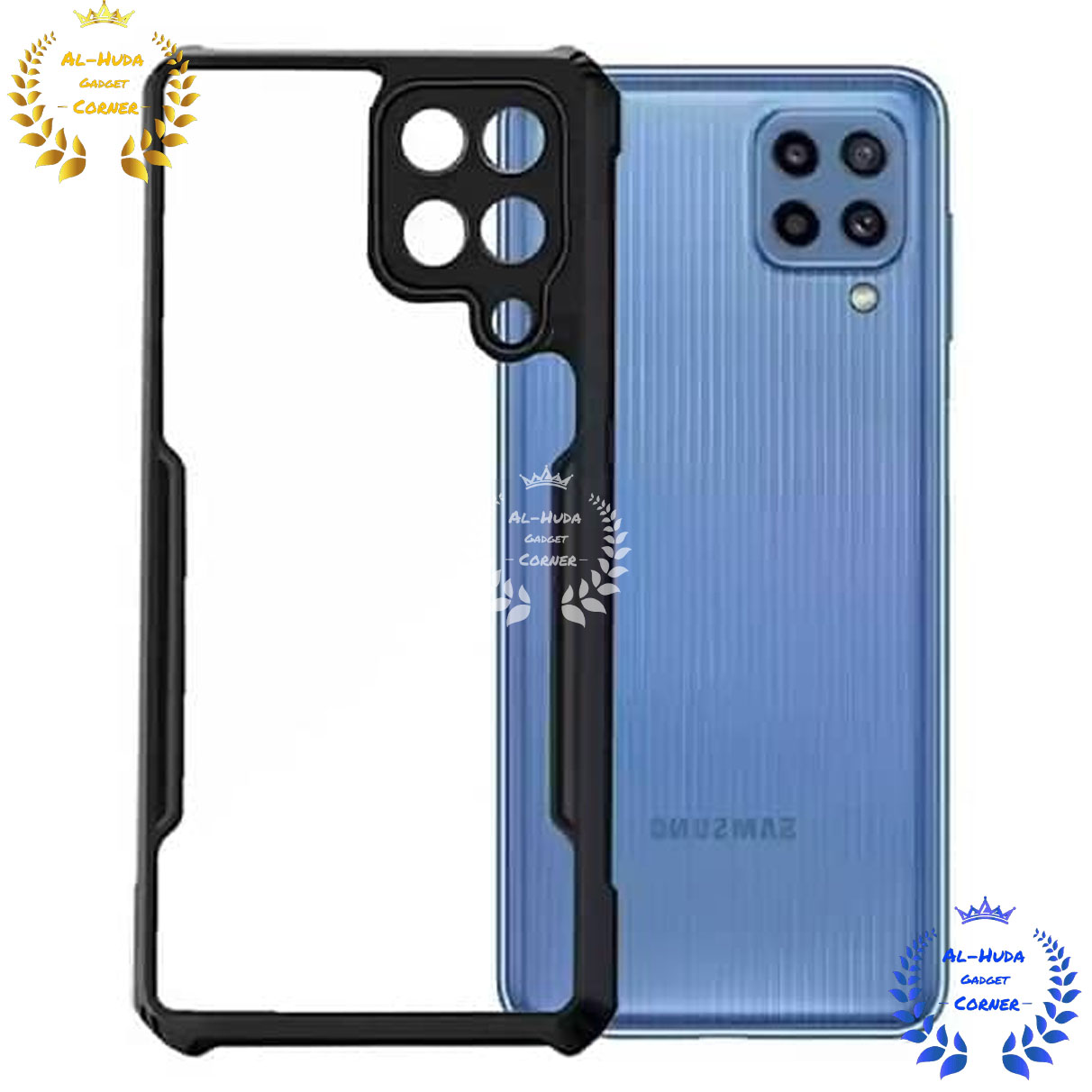 Picture of Shockproof & Transparent Crystal Clear Back Cover Case / Matte Protective Lens Flexible Back Cover for Samsung Galaxy M12 / Samsung Galaxy F12 / Samsung Galaxy A12 | Slim Silicone Cover with Soft Lining Shockproof Full Body Bumper Case