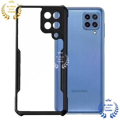 Picture of Shockproof & Transparent Crystal Clear Back Cover Case / Matte Protective Lens Flexible Back Cover for Samsung Galaxy M12 / Samsung Galaxy F12 / Samsung Galaxy A12 | Slim Silicone Cover with Soft Lining Shockproof Full Body Bumper Case