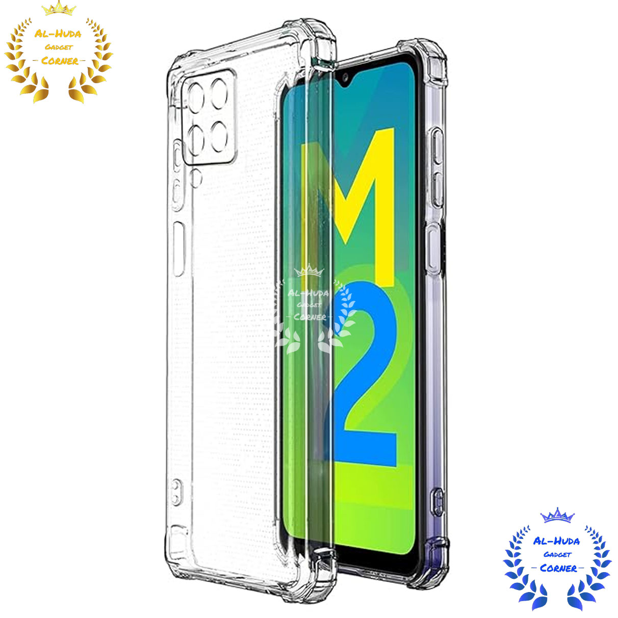 Picture of Shockproof & Transparent Crystal Clear Back Cover Case / Matte Protective Lens Flexible Back Cover for Samsung Galaxy M12 / Samsung Galaxy F12 / Samsung Galaxy A12 | Slim Silicone Cover with Soft Lining Shockproof Full Body Bumper Case
