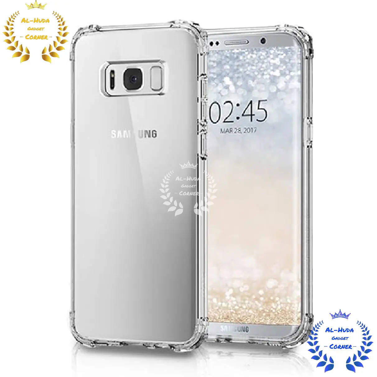 Picture of Shockproof & Transparent Crystal Clear Back Cover Case / Matte Protective Lens Flexible Back Cover for Samsung Galaxy S8 | Slim Silicone Cover with Soft Lining Shockproof Full Body Bumper Case