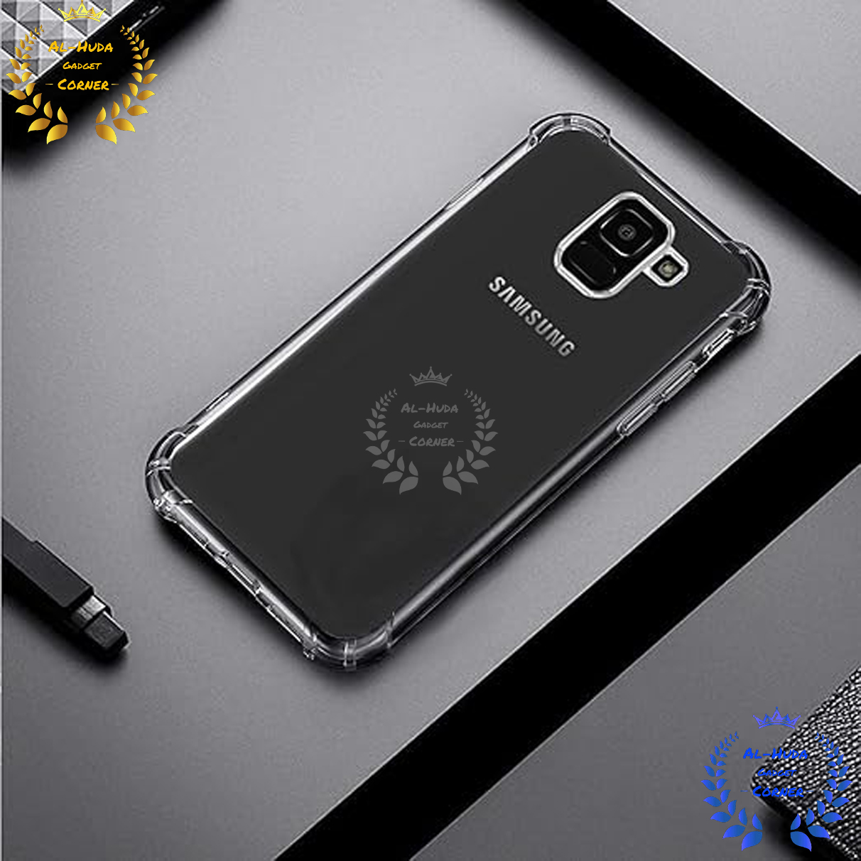 Picture of Shockproof & Transparent Crystal Clear Back Cover Case / Matte Protective Lens Flexible Back Cover for Samsung Galaxy J6 | Slim Silicone Cover with Soft Lining Shockproof Full Body Bumper Case