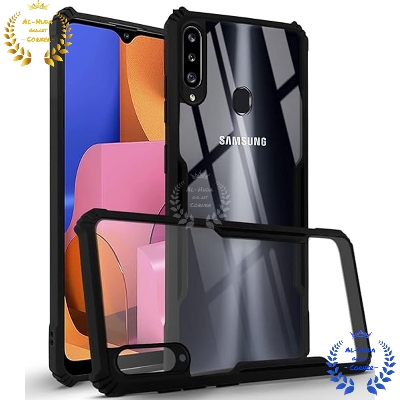 Picture of Shockproof & Transparent Crystal Clear Back Cover Case / Matte Protective Lens Flexible Back Cover for Samsung Galaxy A20s | Slim Silicone Cover with Soft Lining Shockproof Full Body Bumper Case
