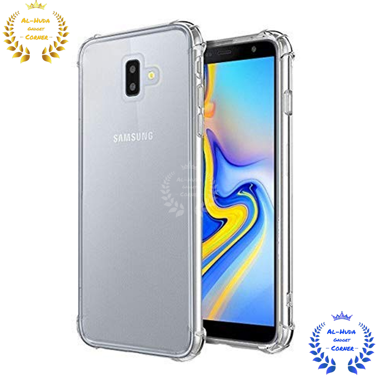 Picture of Shockproof & Transparent Crystal Clear Back Cover Case / Matte Protective Lens Flexible Back Cover for Samsung Galaxy J6 Plus 2018 / Samsung Galaxy J6+ | Slim Silicone Cover with Soft Lining Shockproof Full Body Bumper Case