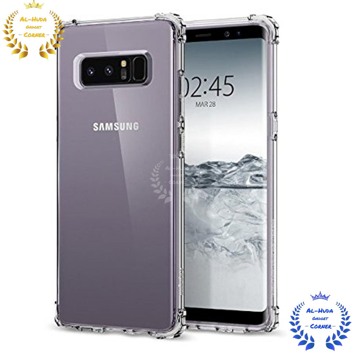 Picture of Shockproof & Transparent Crystal Clear Back Cover Case / Matte Protective Lens Flexible Back Cover for Samsung Galaxy Note 8 | Slim Silicone Cover with Soft Lining Shockproof Full Body Bumper Case