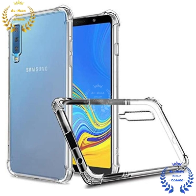 Picture of Shockproof & Transparent Crystal Clear Back Cover Case / Matte Protective Lens Flexible Back Cover for Samsung Galaxy A7 2018 | Slim Silicone Cover with Soft Lining Shockproof Full Body Bumper Case