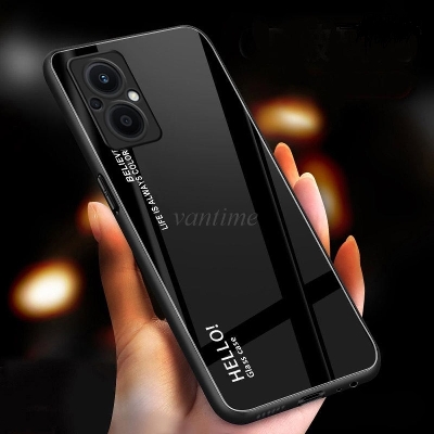 Picture of Highlighting cutting-edge - for OPPO F21 Pro 5G Case Gradient Phone Back Hard Glass Cover - Durable Choice - Express Your True self