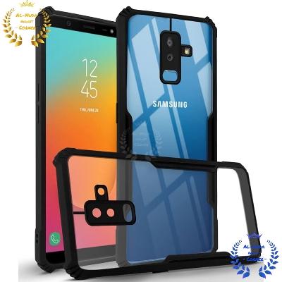 Picture of Shockproof & Transparent Crystal Clear Back Cover Case / Matte Protective Lens Flexible Back Cover for Samsung Galaxy J8 / Samsung Galaxy A6 plus / Samsung Galaxy A6+ | Slim Silicone Cover with Soft Lining Shockproof Full Body Bumper Case