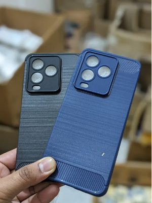 Picture of Walton NEXG N25 Back Cover Premium Silicone Soft Case With Carbon Fiber Texture Design Official NEXGN25 Back Case Walton N25 Cover