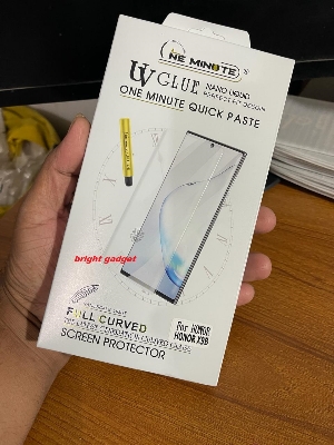 Picture of For honor X9b (A+ GRADE) Premium UV Tempered Glass Screen Protector Curved with Liquid Glue and UV Light -Transparent Clear