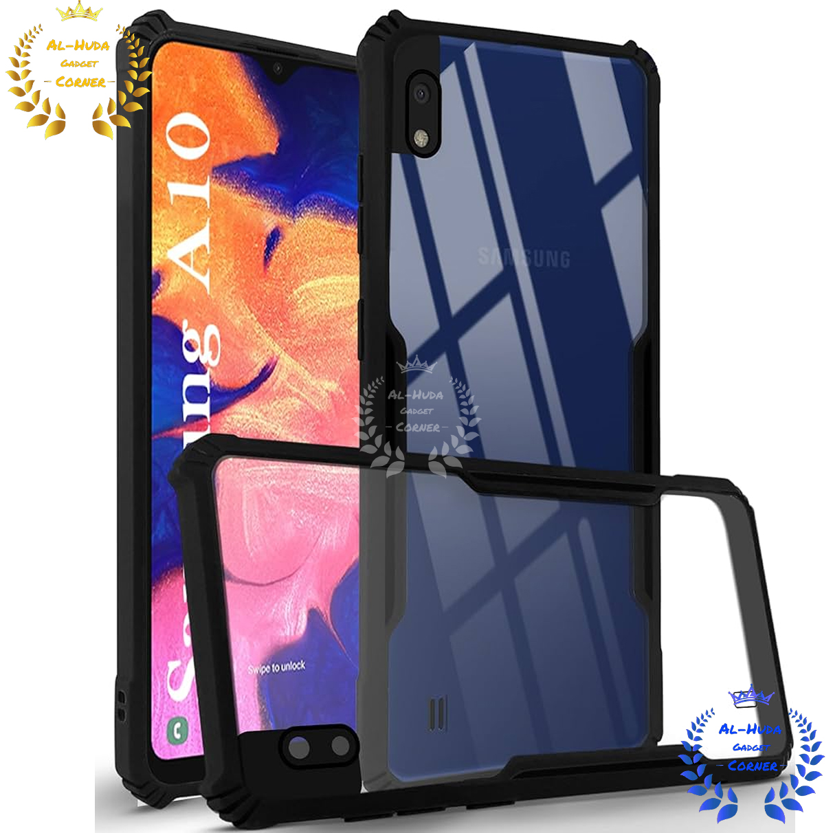 Picture of Shockproof & Transparent Crystal Clear Back Cover Case / Matte Protective Lens Flexible Back Cover for Samsung Galaxy A10 | Slim Silicone Cover with Soft Lining Shockproof Full Body Bumper Case