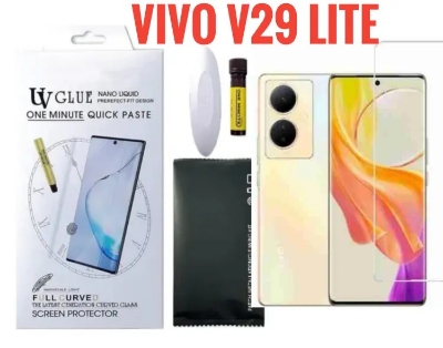 Picture of For Vivo v29 lite one Minute UV Nano Optics Full Glue Premium Tempered