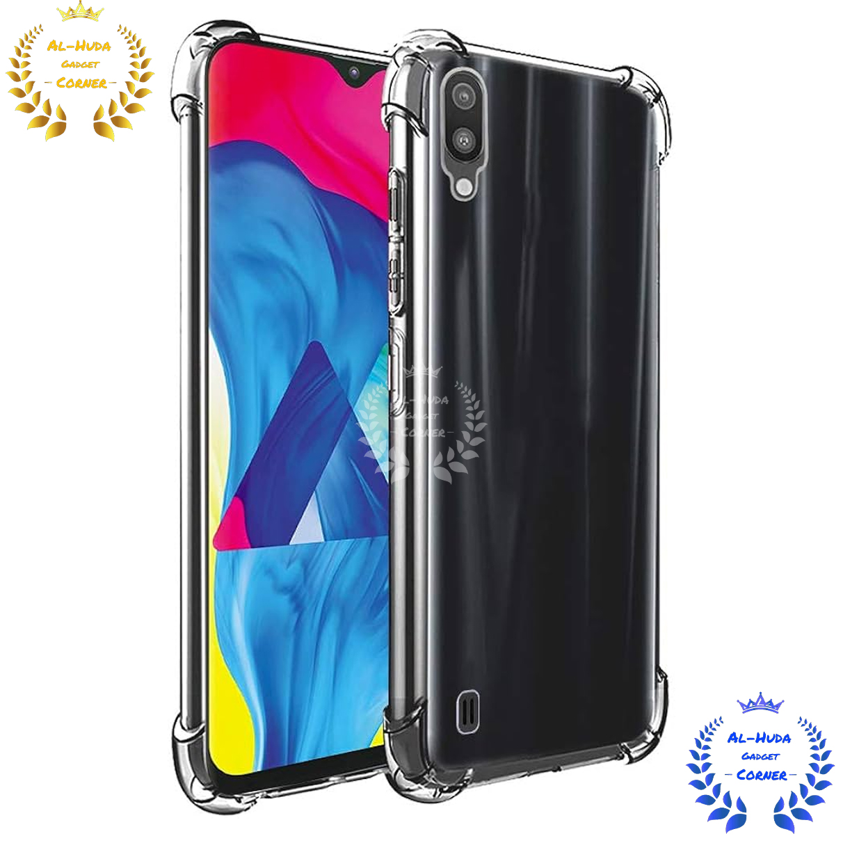 Picture of Shockproof & Transparent Crystal Clear Back Cover Case / Matte Protective Lens Flexible Back Cover for Samsung Galaxy M10 | Slim Silicone Cover with Soft Lining Shockproof Full Body Bumper Case