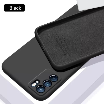 Picture of For Oppo Reno 6 Pro 5G Liquid Silicone Soft Gel Rubber Shockproof Cover For Oppo Reno 6 Phone Case - Camera