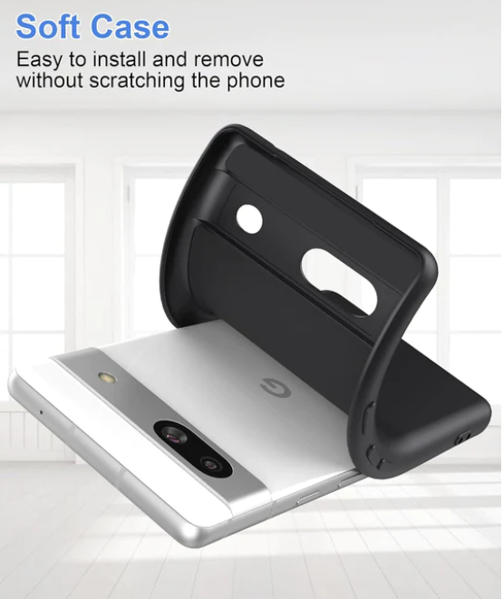 Picture of For Google Pixel 7A Luxury Silicon Protect Back Cover Soft Case - Camera