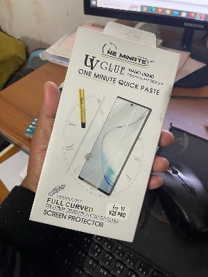 Picture of vivo V25 Pro (A+ GRADE) One minute brand UV Light Adhesive Tempered Glass Screen Protector