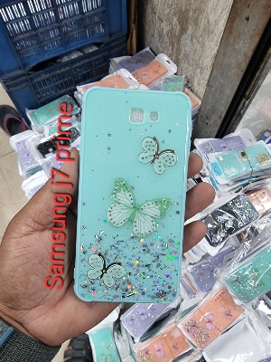 Picture of For Samsung J7 prime 3D Flexible Pc Butterfly Fashionable Ladies back Cover with camera protection