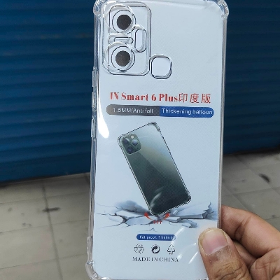 Picture of Infinix Smart 6 Plus, X6823C, X6823 Clear Cover Soft Thin Anti-Scratches Crystal Case(Transparent)