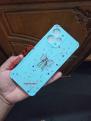 Picture of For Xiaomi Redmi 12 (4G )Phone Case Girls Sparkle Glitter Stylish Partywear 3D Butterfly Ladies Women Back Case For Redmi 12  (4g) Back Cover