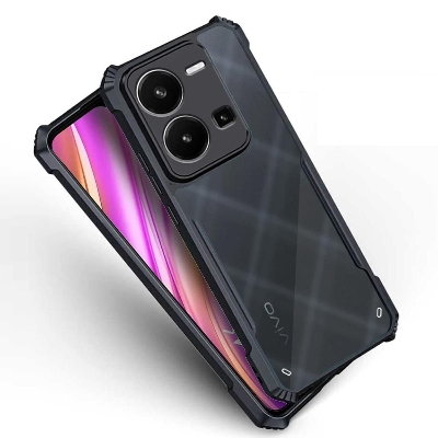 Picture of For Vivo Y35 Back Cover  Cushion Back Clear Transparent Hard Cover Casing