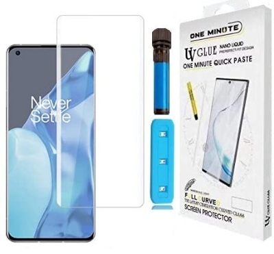 Picture of Realme 12 Pro+ 5G / Realme 12 Pro Plus 5G (A+ GRADE) Premium UV Tempered Glass Screen Protector Curved with Liquid Glue and UV Light -Transparent Clear