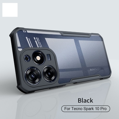 Picture of For Tecno Spark 10 Pro / Spark K17 Shockproof TPU Bumper Clear Acrylic Mobile Phone Case