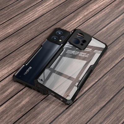 Picture of For Realme 9 4G  Cushion Back Clear Transparent Hard Cover Casing