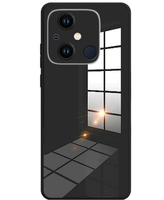 Picture of For Xiaomi Redmi 12C Case Gradient Tempered Glass Back Cover Hard Case Soft Bumper for Xiaomi Redmi 12C Redmi12C