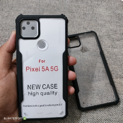 Picture of Google Pixel 5a 5G Edge-Reinforced Shockproof Cushion Back Clear Hybrid Transparent Hard Cover Casing