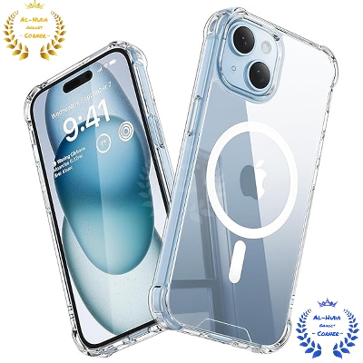 Picture of Shockproof & Transparent Crystal Clear Back Cover Case / Matte Protective Lens Flexible Back Cover for Apple iPhone 15 / iPhone 15 Plus | Slim Silicone Cover with Soft Lining Shockproof Full Body Bumper Case